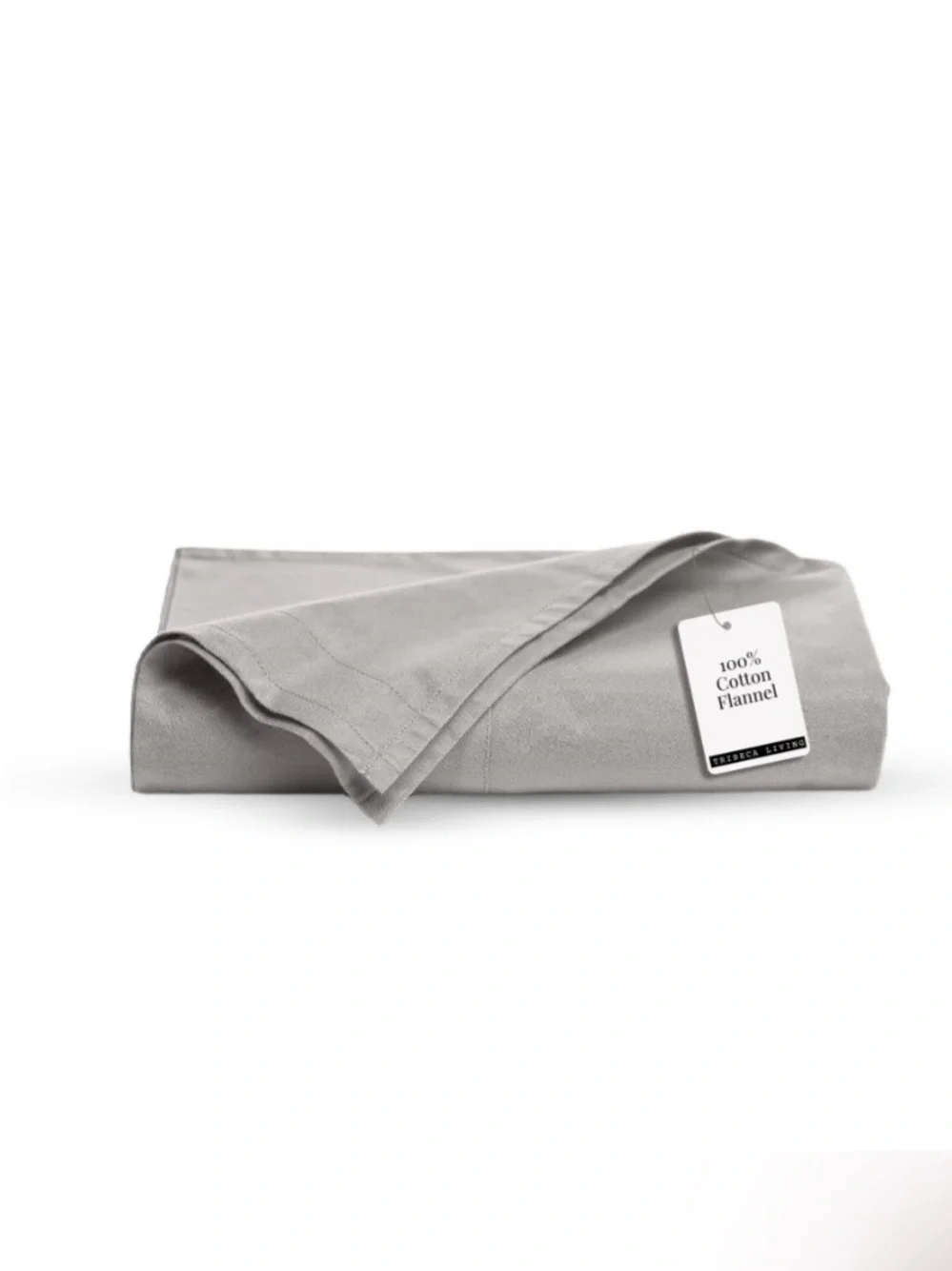 Ultra-Soft Oversized Flat Sheet 100% Cotton Flannel 18” Deep QUEEN GRAY